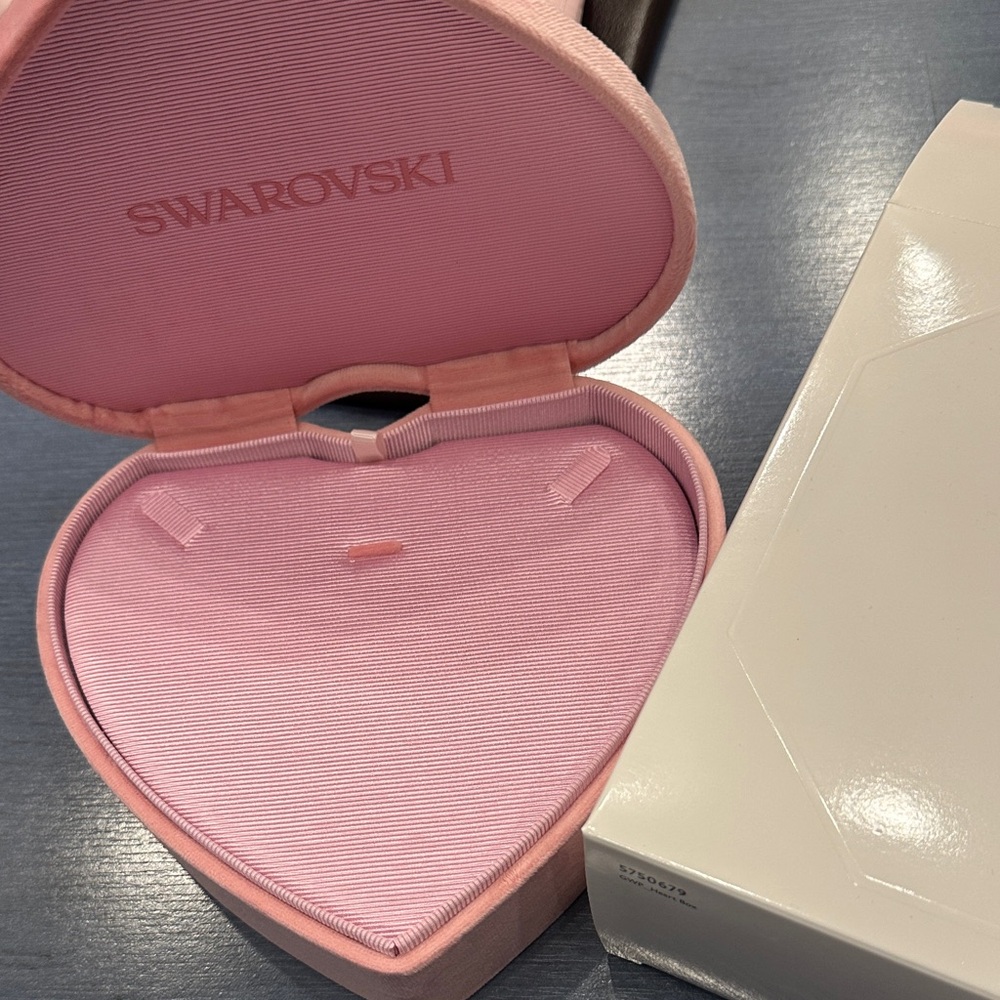 Swarovski Pink Heart-Shaped JEWELRY Box